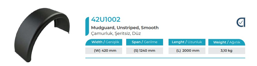 CAMURLUK 420 X 1240 X 2000 MM PILOT SERITSIZ DUZ